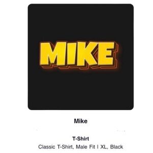 Black Short Sleeve Men's Mike Tee